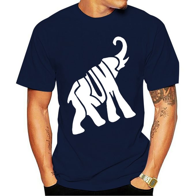 T-shirt Donald Trump elephant couleur bleu marine gamme hommes