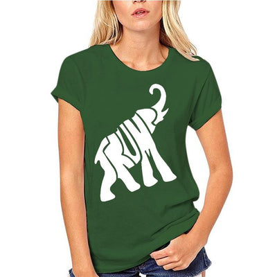 T-shirt Donald Trump elephant couleur vert - femmes