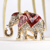 Porte-clef elephant bling bling rouge & pierres style diamant