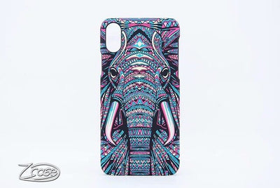 Coque de protection iPhone éléphant multicolore