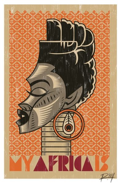Poster vintage Africa titre My Africa Is