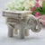 Bougeoir elephant texture ivoire