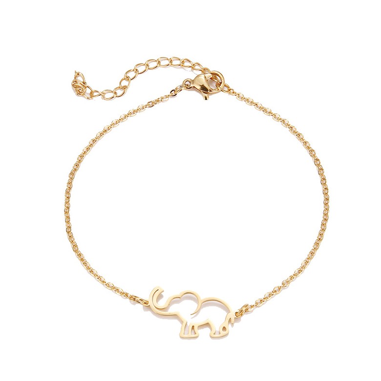Vue principale bracelet éléphant couleur or