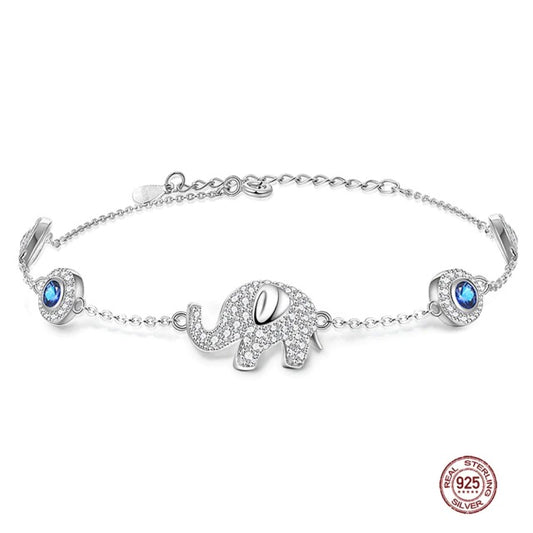 Bracelet éléphant en argent