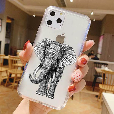 Coque iPhone elephant style mandala, entier