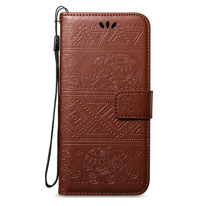 Etui de protection Huawei elephant mandala marron