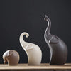 Famille d'elephants en ceramique decorative