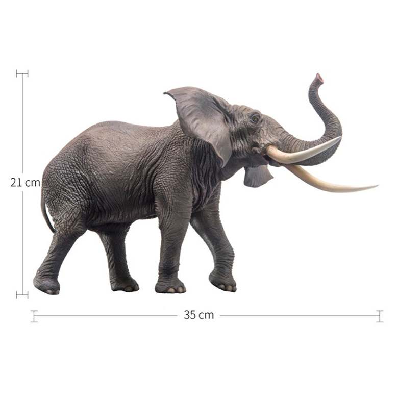 Dimensions de la figurine éléphant africain 