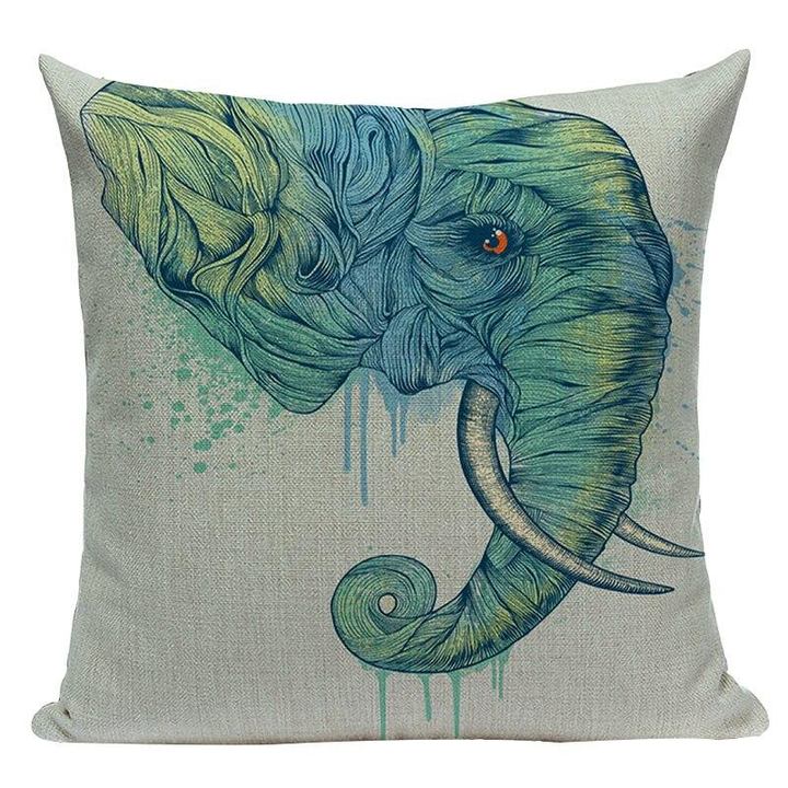 Housse de coussin elephant vintage