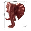 Dimensions de la patère tête d'éléphant teinte cuivre mat