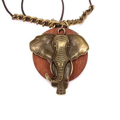 Pendentif collier elephant vintage
