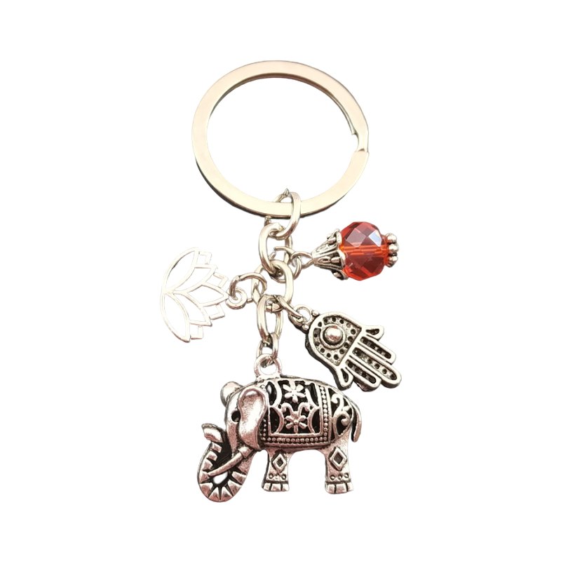 Porte-clefs elephant ethnique