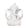 Statue dieu Ganesha couleur blanc, vue de face