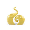Statue elephant ceramique vintage variante jaune