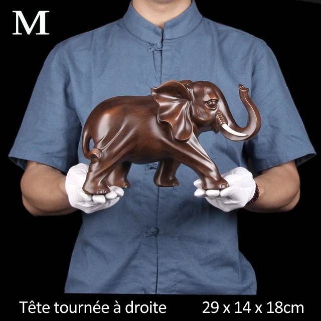 Statue elephant, taille medium, tete vers la droite