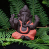 Statuette Dieu Indien Ganesh, en coloris rouge