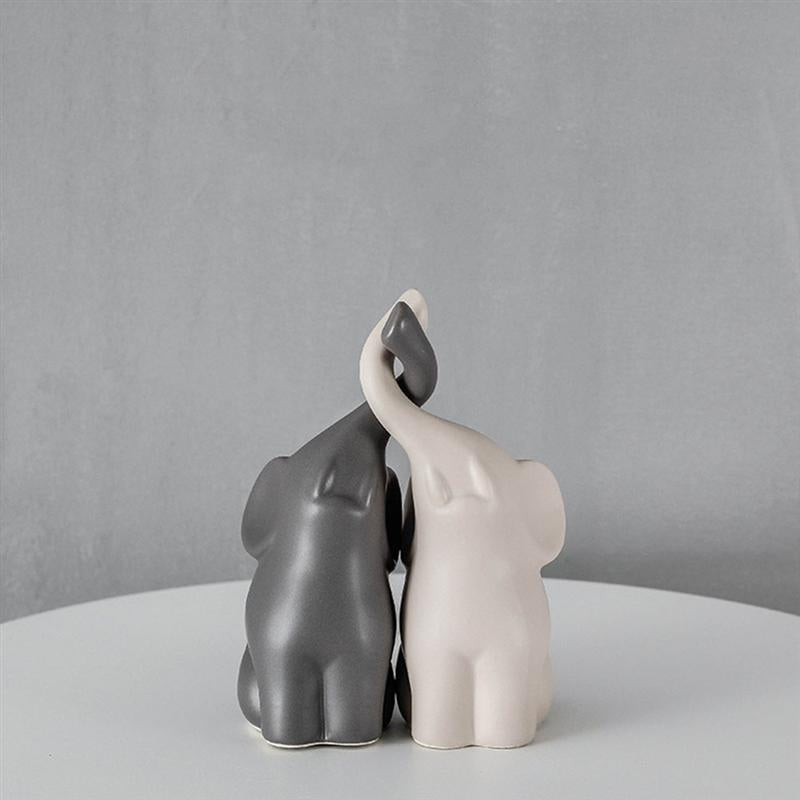Statue elephant ceramique