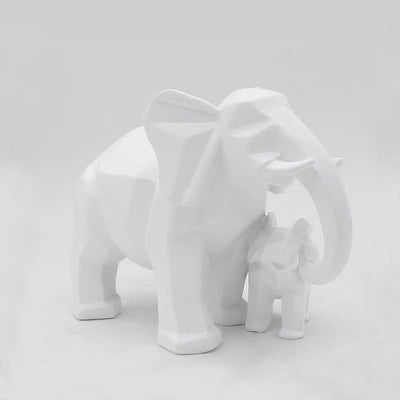 Statues elephants variante couleur blanche