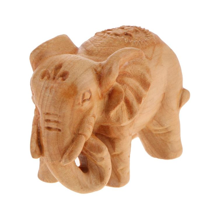 Statuette elephant bois