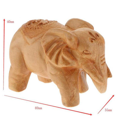 Dimensions de la statuette elephant bois biologique