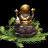 Statuette Ganesha vue de dos, déclinaison de couleur dorée