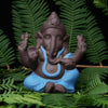 Statuette Ganesh, en coloris bleu
