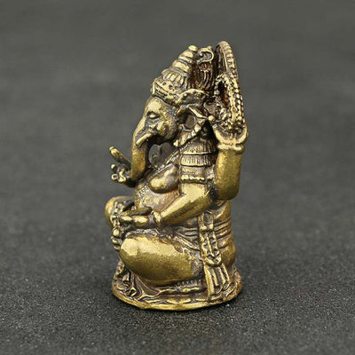 Statuette Dieu éléphant Ganesh en laiton