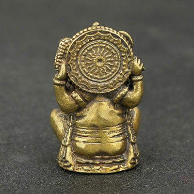 Statuette Ganesh moulée en laiton