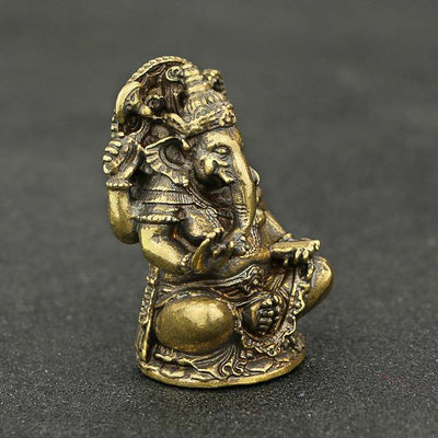 Priez votre divinité hindoue avec cette Statuette Ganesh laiton