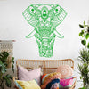Sticker elephant mandala vert