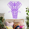 Sticker elephant mandala violet