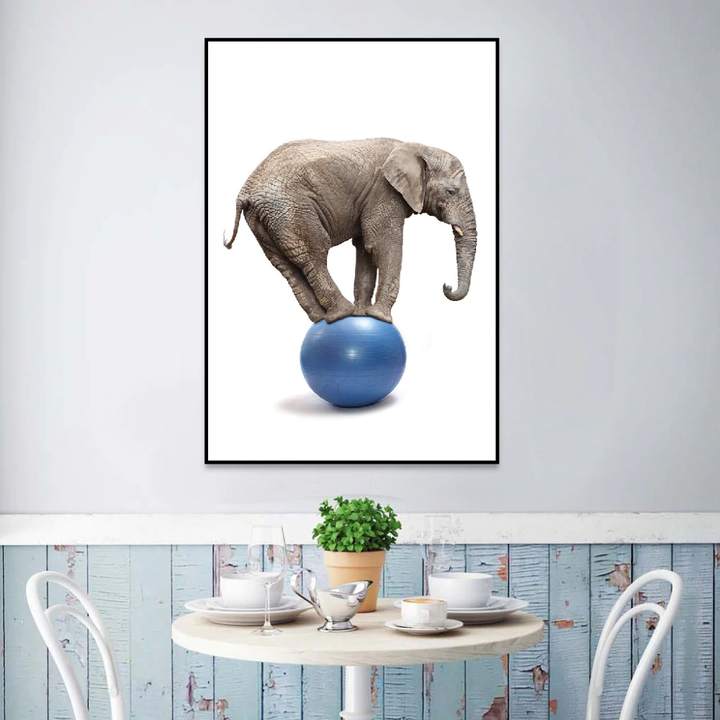 Tableau elephant ballon