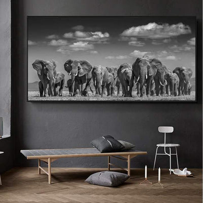 Tableau elephant d'Afrique